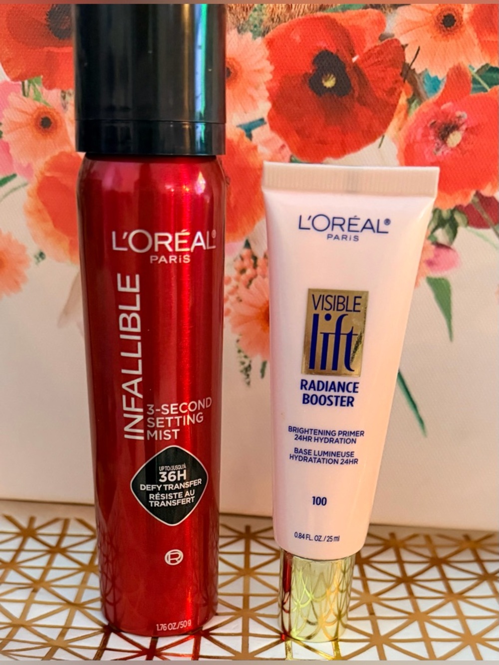 NWT Bundle L'Oreal Infallible Setting Spray & Visible Lift Radiance Primer